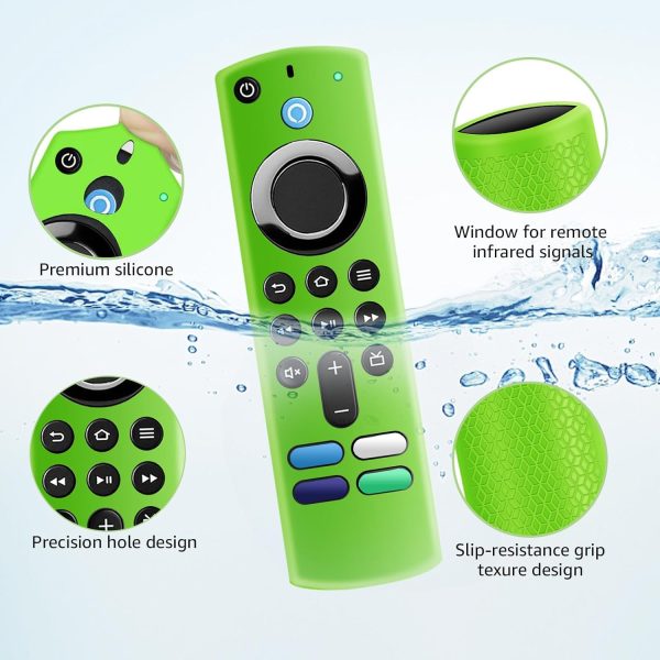 （3 Pack） ONEBOM Silicone Protective Remote Case Cover, Silicone Control Cover Skin| Glow in The Dark(Green&Pink&Blue) - Image 2