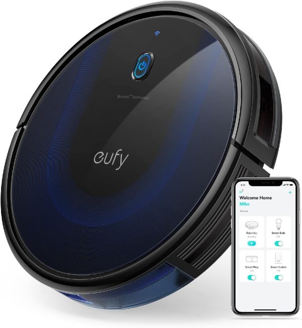 eufy BoostIQ RoboVac 15C MAX, Wi-Fi Connected Robot Vacuum Cleaner, Super Thin, Powerful Suction, Quiet, Self-Charging Robotic Vacuum Cleaner, Cleans Hard Floors to Medium-Pile Carpets