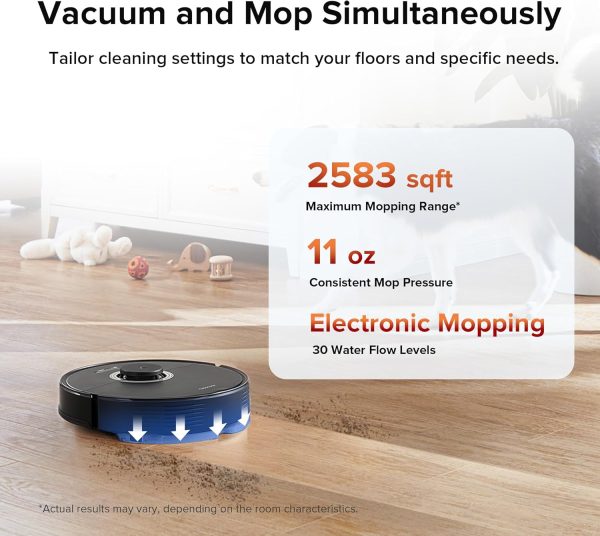 roborock Q7 Max Robot Vacuum and Mop, 30-Level Adjustable Water Flow, 4200Pa Suction, PreciSense LiDAR Navigation, No-Go & No-Mop Zones, 3D Mapping, App & Voice Control, Ideal for Pet Hair - Image 3