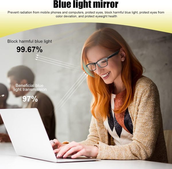 Smart Glasses,Wireless Bluetooth,IP5 Waterproof,Bone Conduction Sound (Music&Call) for All Smart Devices Support Lens Replacement - Blue Light Blocking - Image 5