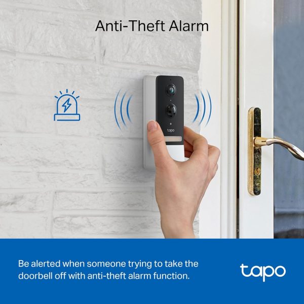 Tapo TP-Link Smart Video Doorbell Camera, Battery Powered, Chime Included, 2K 5MP, Color Night Vision, 2-Way Audio, Free AI Detection, Cloud/SD Card Storage, Works w/Alexa & Google Home, D230S1 - Image 10