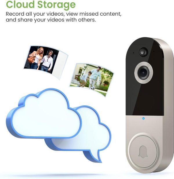 Wireless Wi-Fi Video Doorbell Camera with AI Motion Detection, Two Way Audio, Night Vision and Cloud Storage - Image 7